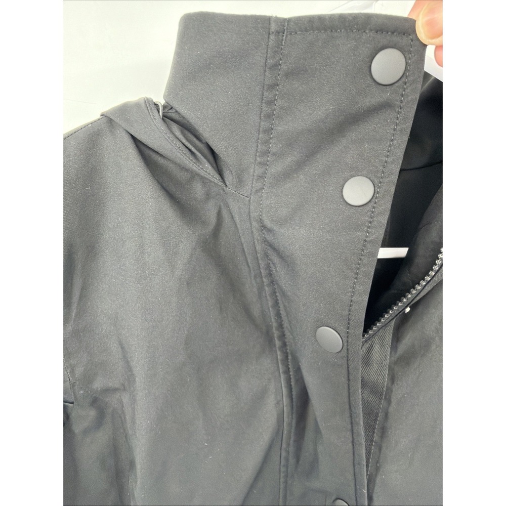 Athleta Women's Black Rainout Sutro Long Trench Coat Jacket Size XXS - Picture 8 of 16